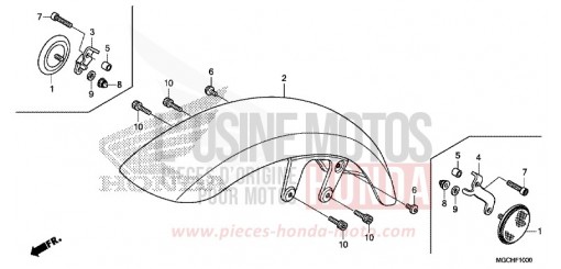 KOTFLUEGEL, VORNE (CB1100CA/CAD/TA/TAD) CB1100CAH de 2017